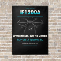 Thumbnail for Inspired Flight IF1200A vertical canvas print - framed - black background