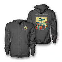 Thumbnail for VINTAGE G4259 - The Flour Bomb Drop - Premium Zipped Hoodie design on darkgray
