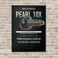Thumbnail for PEARL 10X vertical canvas print - framed - black background