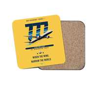 Thumbnail for Boeing 777-9 design on yellow 1 piece coaster