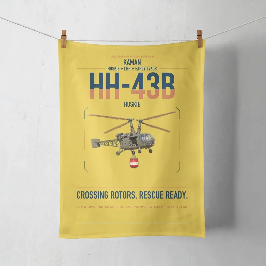 Kaman HH-43B Huskie design on yellow towel