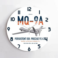Thumbnail for MQ-9A Reaper design on white no frame wall clock