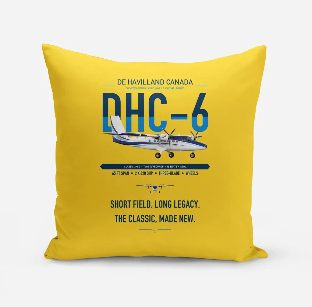 DHC-6 Twin Otter Classic 300-G design on yellow pillow