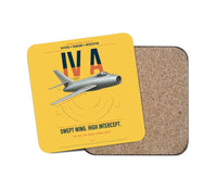 Thumbnail for Dassault Mystère IV A design on yellow 1 piece coaster