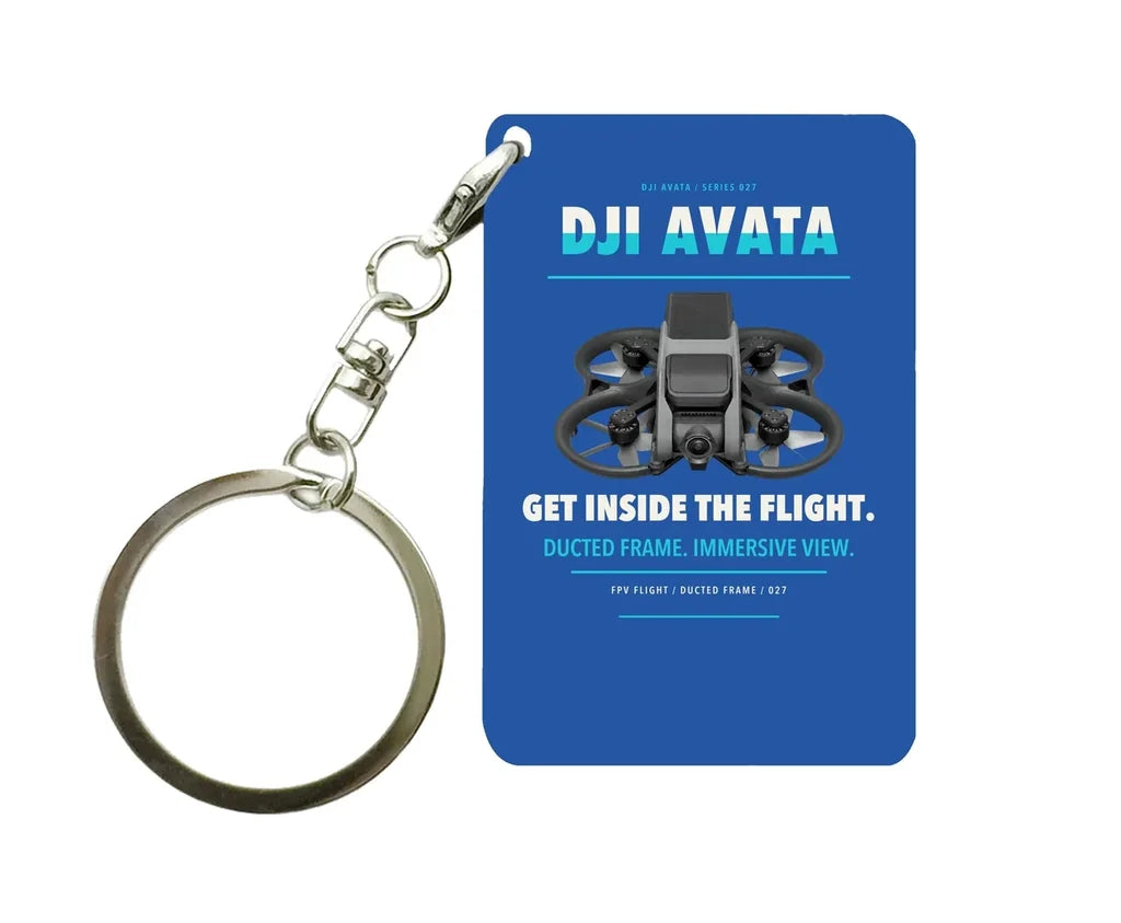 DJI Avata Key Chain design on blue key chain