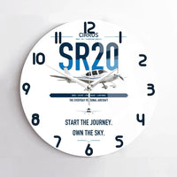 Thumbnail for Cirrus SR20 design on white no frame wall clock