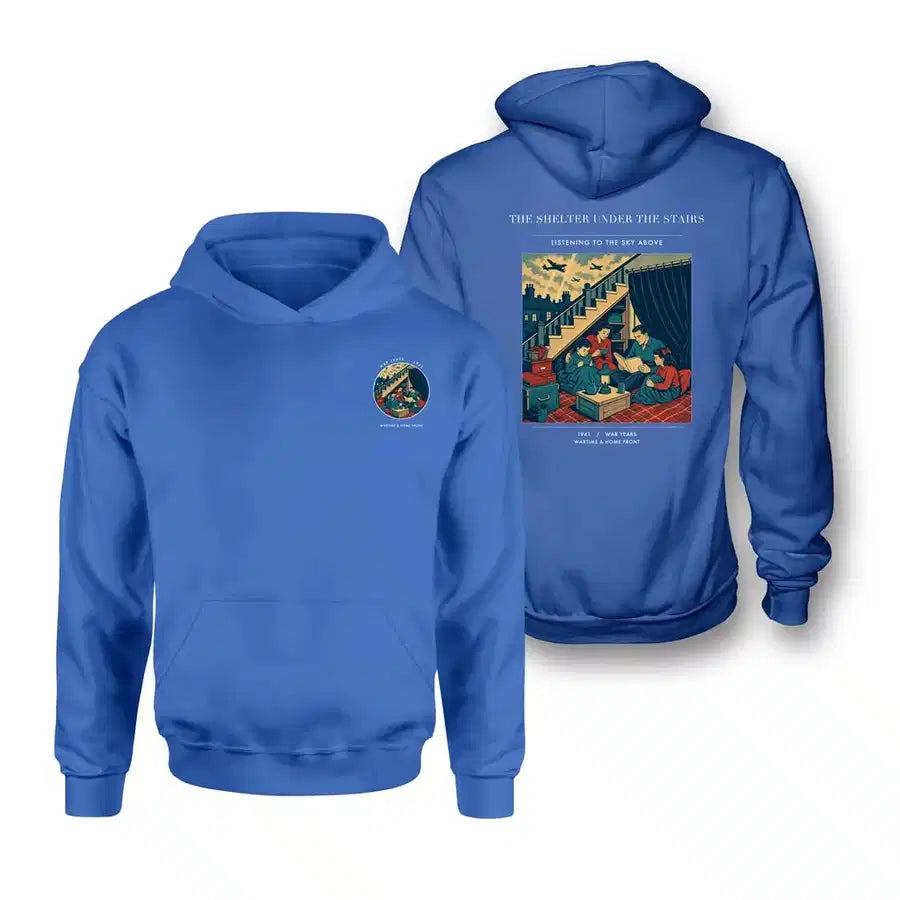 VINTAGE G4533 - The Shelter Under The Stairs - Double-Side Hoodie design on blue double side