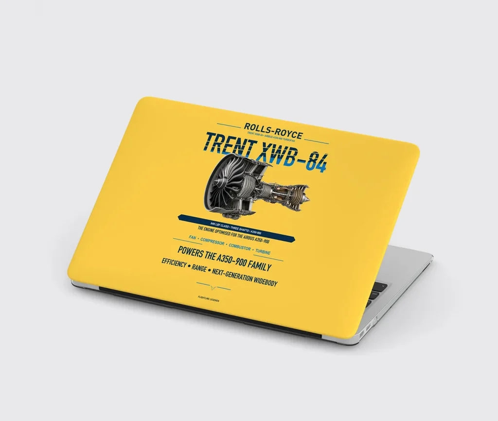 TRENT XWB-84 design on yellow MacBook case