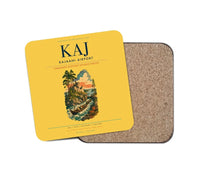 Thumbnail for Kajaani Airport (KAJ) design on yellow 1 piece coaster