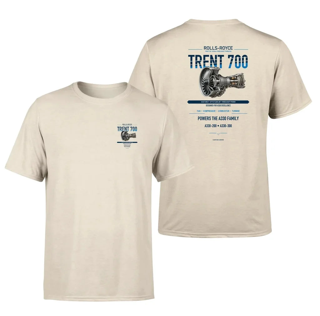 TRENT 700 design on beige t shirt