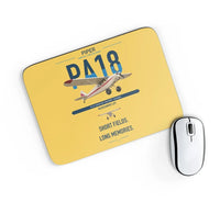 Thumbnail for Piper PA-18 Super Cub design on yellow rectangle mouse pad