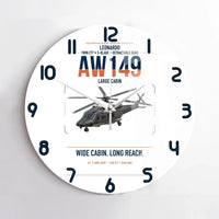 Thumbnail for Leonardo AW149 design on white no frame wall clock