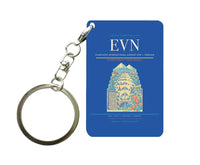 Thumbnail for Zvartnots International Airport EVN — Yerevan Key Chain design on blue key chain