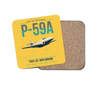 Thumbnail for P-59A Airacomet design on yellow 1 piece coaster