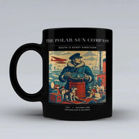 Thumbnail for VINTAGE G4204 - The Polar Sun Compass - Ceramic Mug design on black