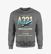 Thumbnail for Airbus A321 design on gray sweatshirt