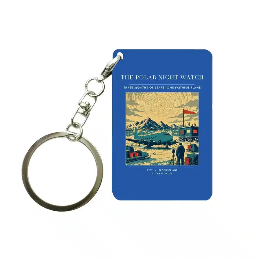 VINTAGE G4357 - The Polar Night Watch - Designed Key Chain design on blue