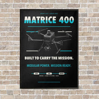 Thumbnail for DJI Matrice 400 vertical canvas print - framed - black background