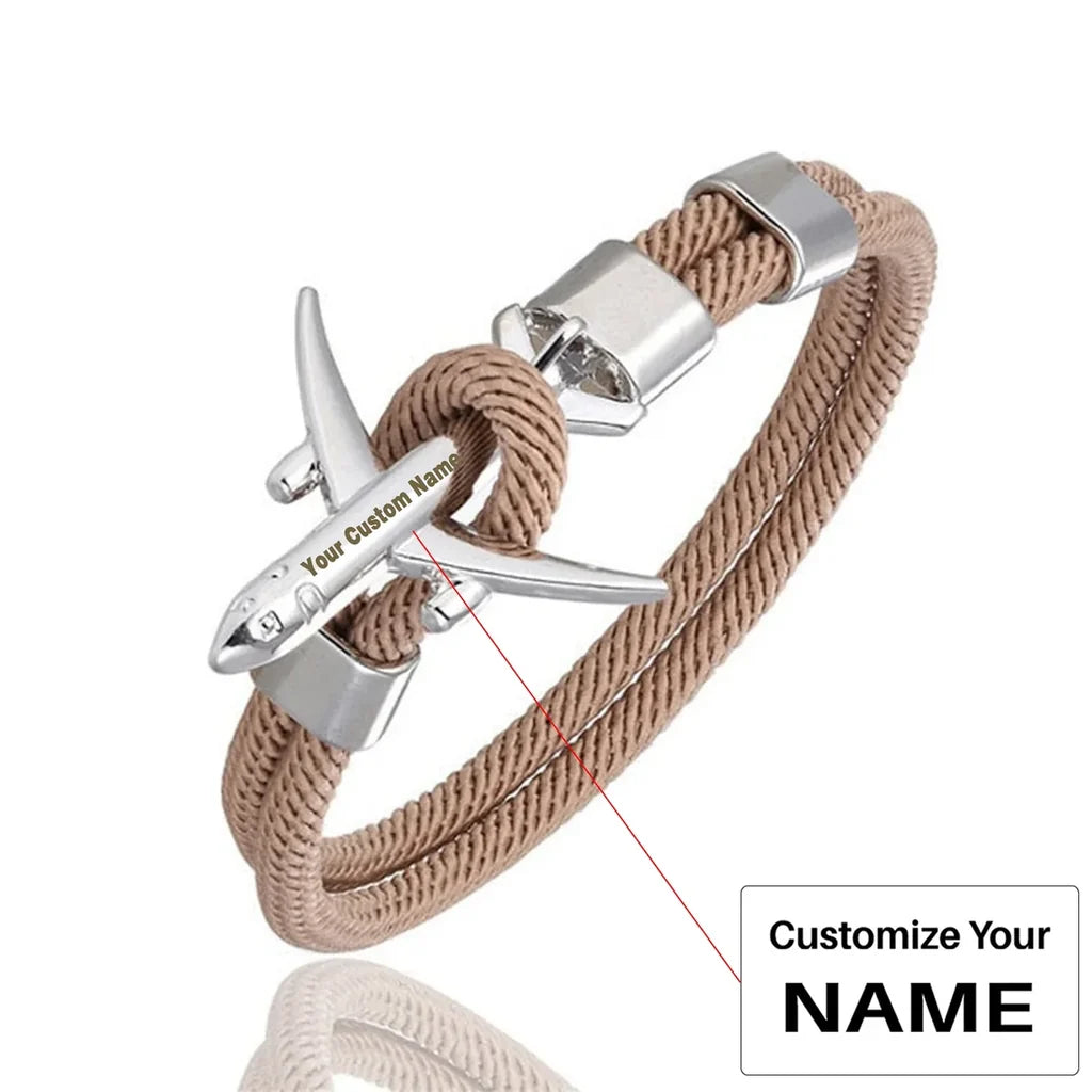 Customisable Airplane Shape Bracelet - view 4