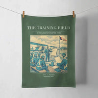 Thumbnail for VINTAGE G4009 - The Training Field - Designed Towels design on darkgreen