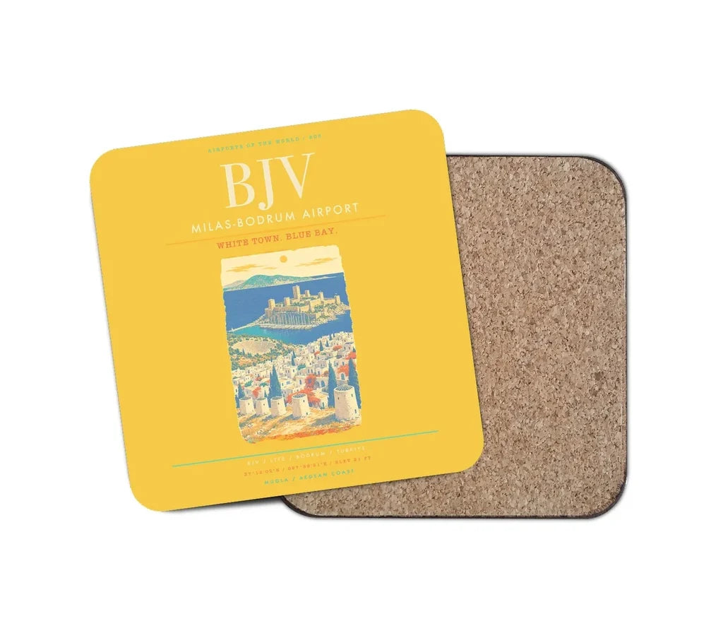 Milas-Bodrum Airport BJV Coaster 1-Piece - Yellow