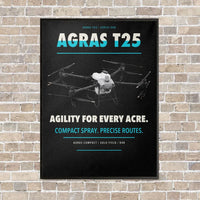Thumbnail for DJI Agras T25 vertical canvas print - framed - black background