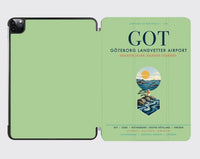Thumbnail for Göteborg Landvetter Airport (GOT) design on light green ipad tablet case