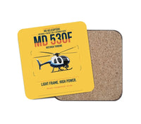 Thumbnail for MD Helicopters MD 530F design on yellow 1 piece coaster