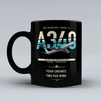 Thumbnail for A340-500 Mug design on black airbus