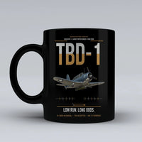Thumbnail for TBD-1 Devastator design on black ceramic mug, double-side print