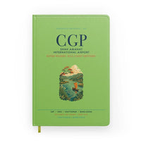Thumbnail for Shah Amanat International Airport Chattogram (CGP) design on light green notebook