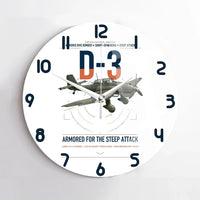 Thumbnail for Junkers Ju 87D-3 design on white no frame wall clock
