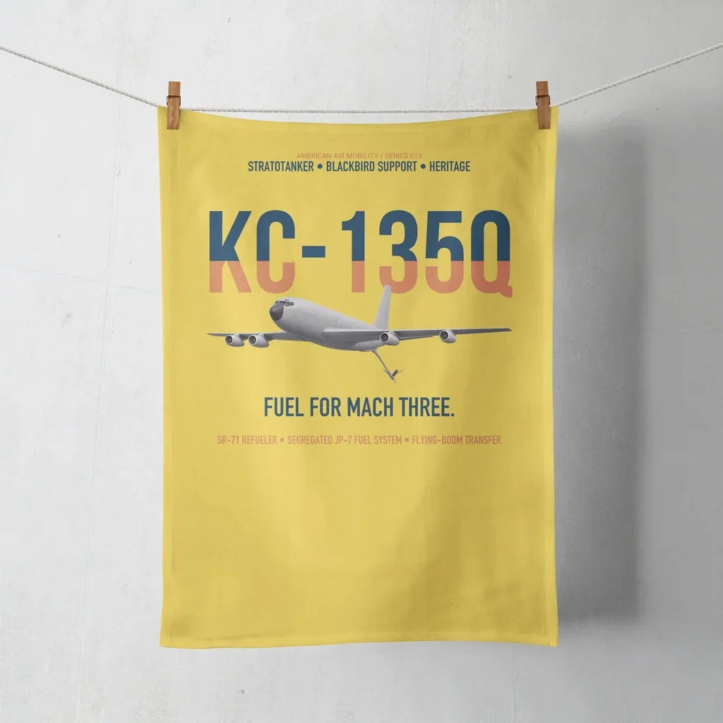 KC-135Q Blackbird Tanker design on yellow towel