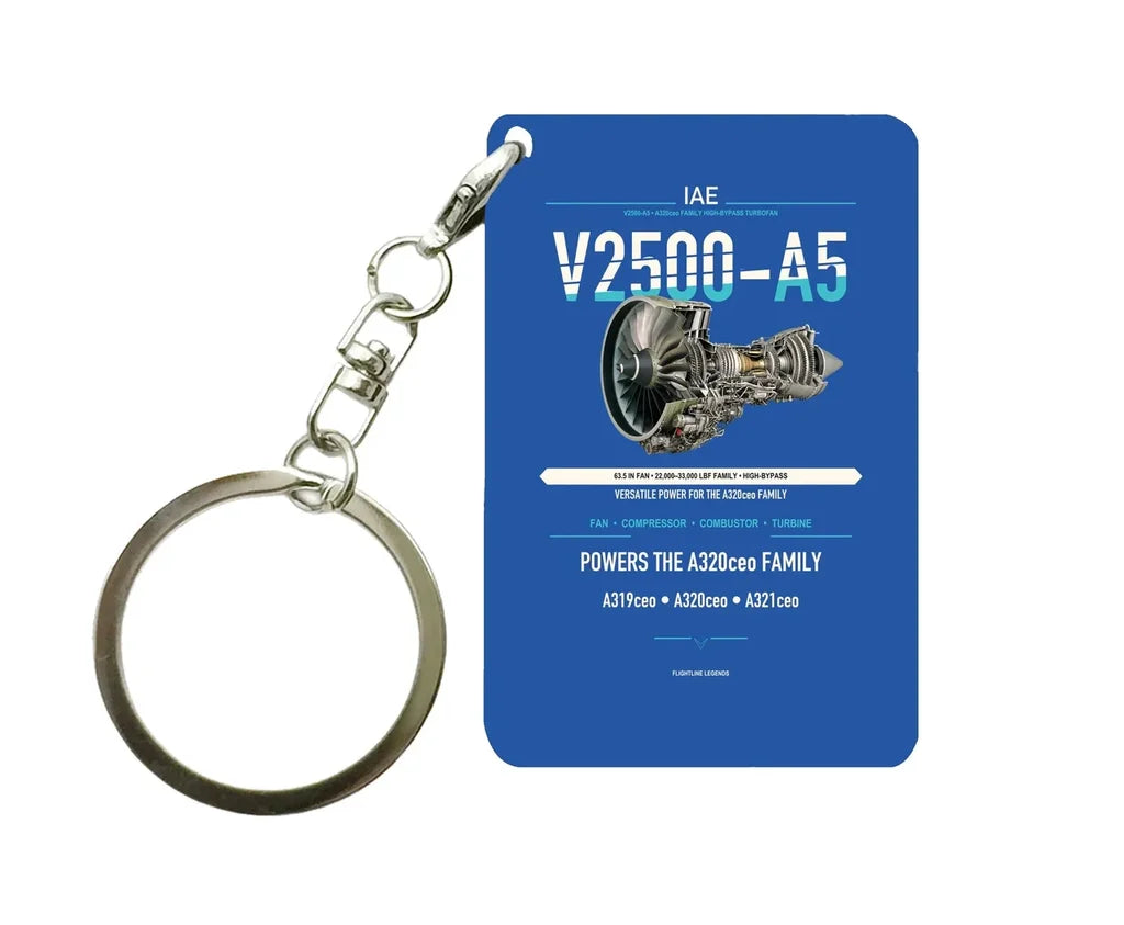 V2500-A5 Key Chain design on blue key chain