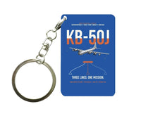 Thumbnail for KB-50J Superfortress design on blue designed key chain, double-side print
