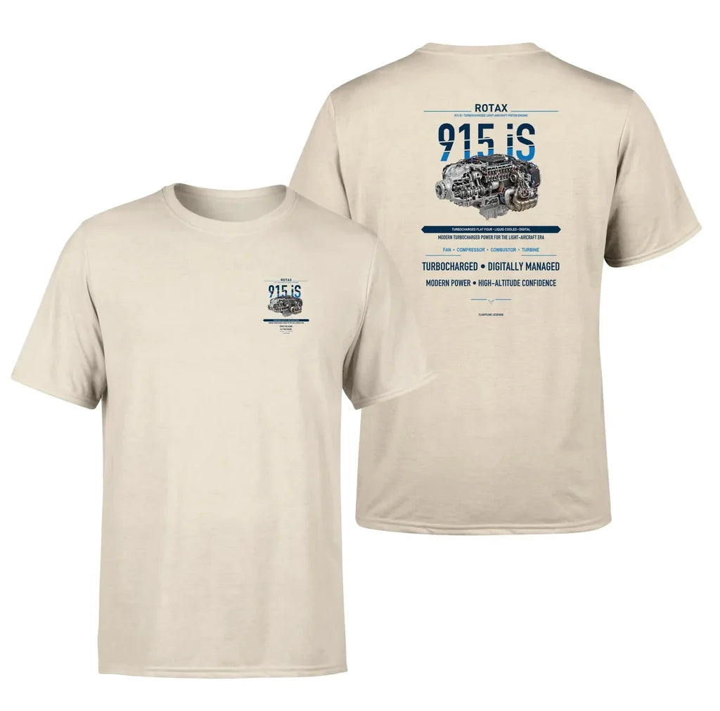 915 iS design on beige t shirt