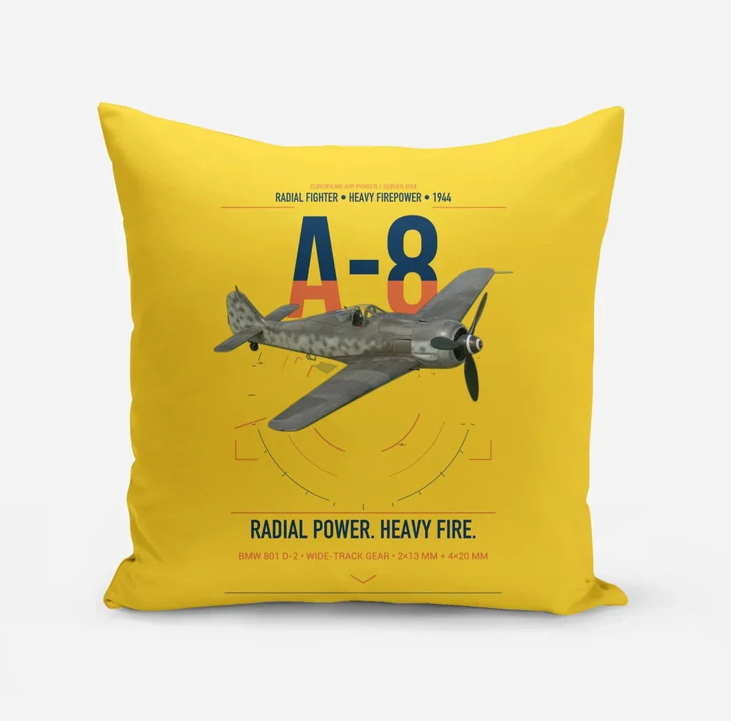 Focke-Wulf Fw 190A-8 design on yellow pillow