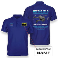 Thumbnail for Skydio X10 design on blue polo with custom name badge
