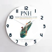 Thumbnail for Phnom Penh International Airport (PNH) design on white no frame wall clock