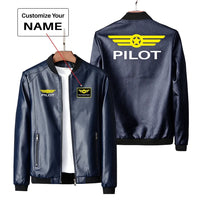 Thumbnail for Pilot & Badge Leather Jacket - view 3