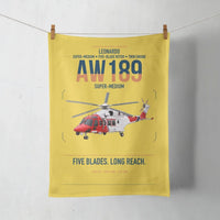 Thumbnail for Leonardo AW189 design on yellow towel