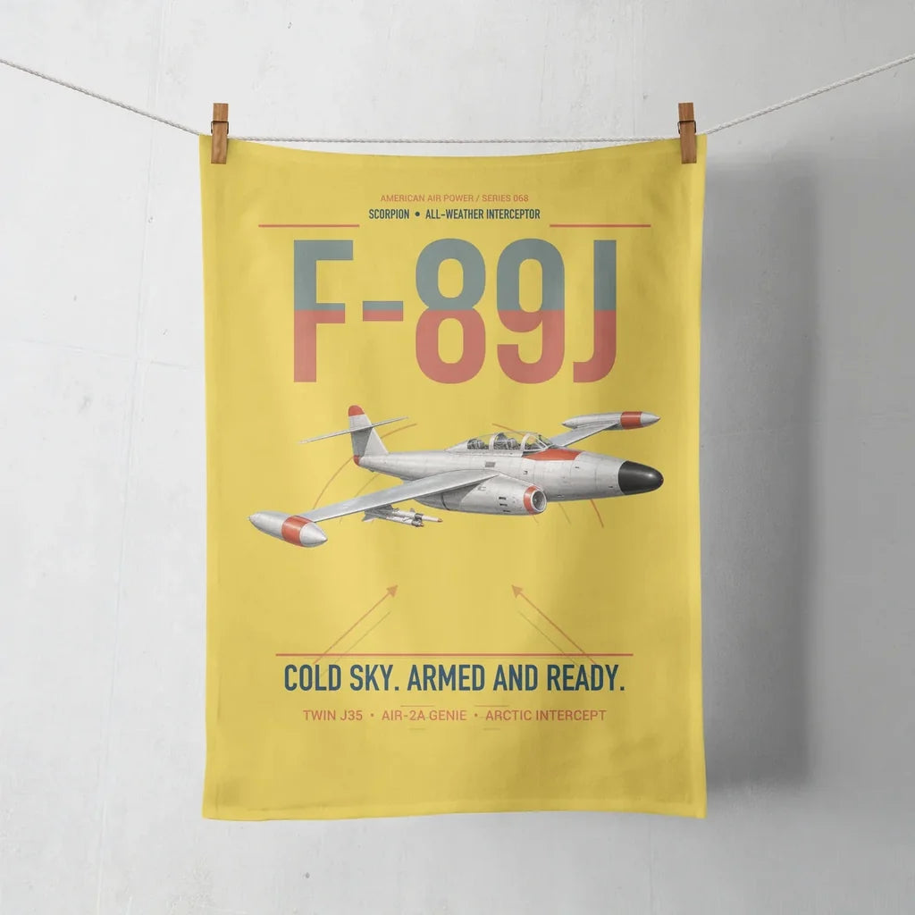 F-89J Scorpion design on yellow towel