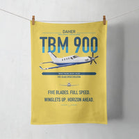 Thumbnail for Daher TBM 900 design on yellow towel