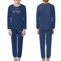 Thumbnail for How Planes Fly children pajamas - Dark Blue