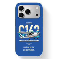Thumbnail for Cessna 162 Skycatcher design on blue magsafe iphone case, for iPhone 17 Pro