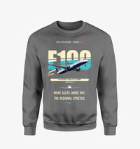 Thumbnail for Embraer E190 design on gray sweatshirt