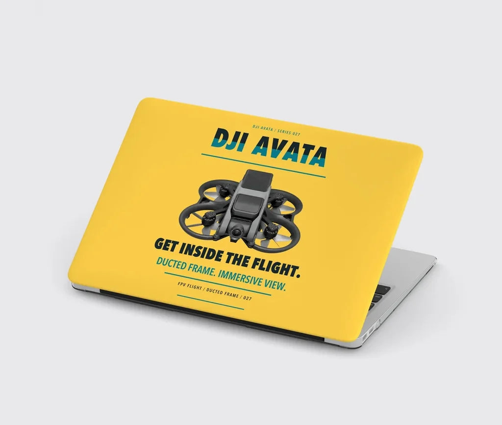 DJI Avata design on yellow MacBook case