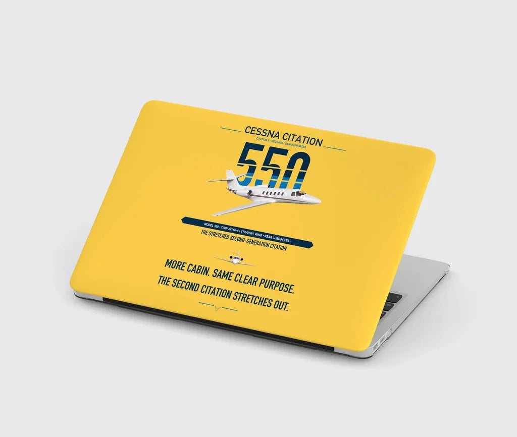 Cessna Citation 550 - Citation II design on yellow MacBook case