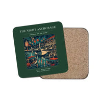 Thumbnail for The Night Anchorage - Designed Coasters design on dark green 1-piece