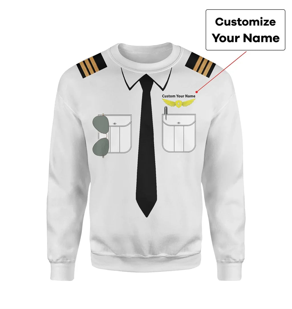 Customisable Pilot Uniform 3D Sweatshirt - view 3